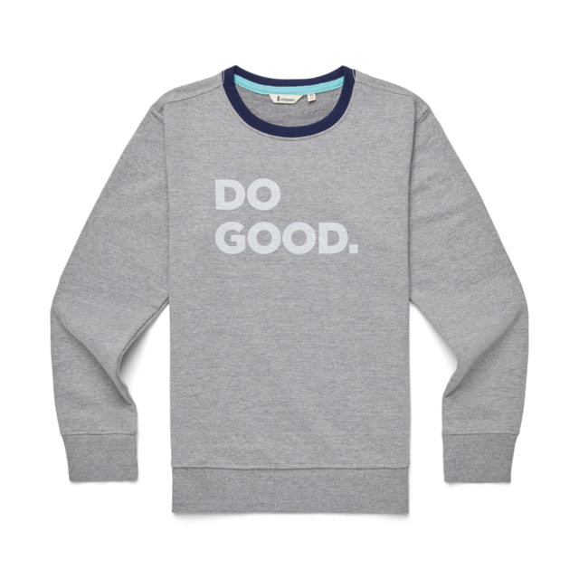 Cotopaxi Do Good Organic Crew Sweatshirt - Kid's Heather Grey Medium