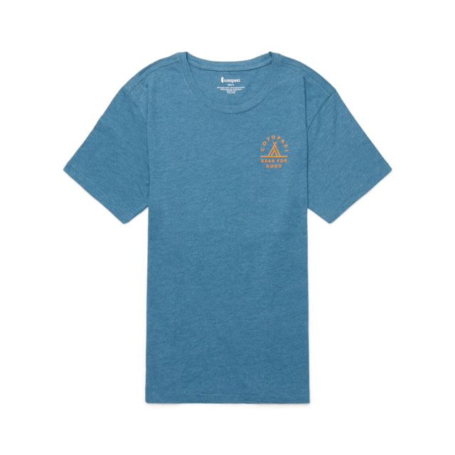 Cotopaxi Llama Map Organic T-Shirt - Mens Blue Spruce Extra Large