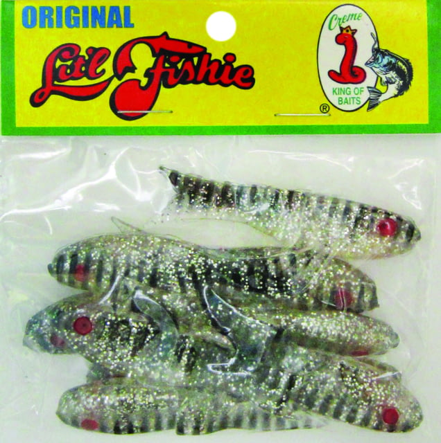 Creme Lures Litl Fishie Minnow Minnow 10 0.5in Ghost Minnow Floating
