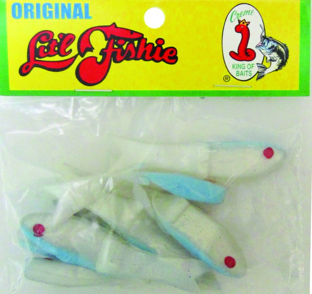 Creme Lures Litl Fishie Minnow Minnow 10 0.5in White Pearl Blue