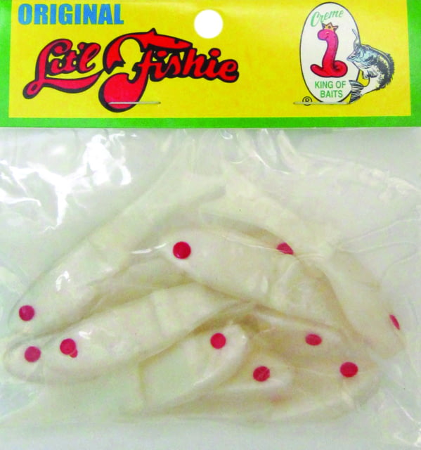 Creme Lures Litl Fishie Minnow Minnow 10 0.5in White Pearl