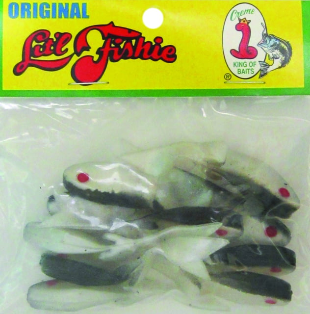 Creme Lures Litl Fishie Minnow Minnow 10 0.5in White Pearl Gray