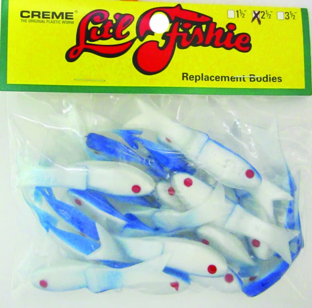 Creme Lures Litl Fishie Minnow Snack Pack Minnow 25 0.5in Pearl Royal Blue