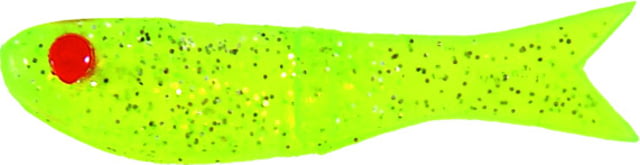 Creme Lures Litl Fishie Minnow Snack Pack Minnow 25 0.5in Chartreuse Silver Glitter