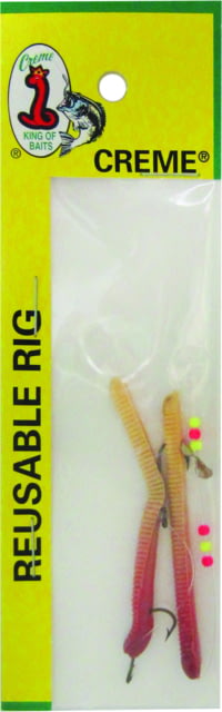 Creme Lures Rigged Angle Worm 1 1/4in Natural