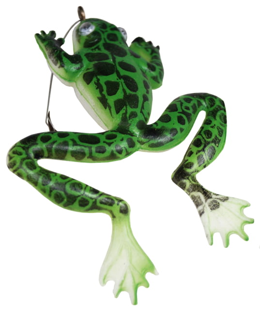 Creme Lures Rigged Weedless Livin Frogs 3-1/2 in Green