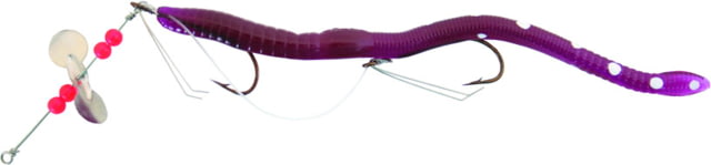 Creme Lures Scoundrel Rigged Worm 1 6in Purple-White