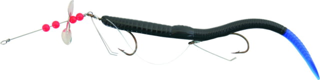 Creme Lures Scoundrel Rigged Worm 1 6in Black-Blue