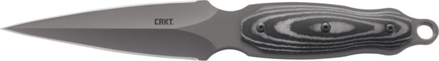 CRKT Shrill Fixed Blade Knife 2.69in 8Cr13MoV Stainless Steel Blade Recurve Blade Black G10 Handle