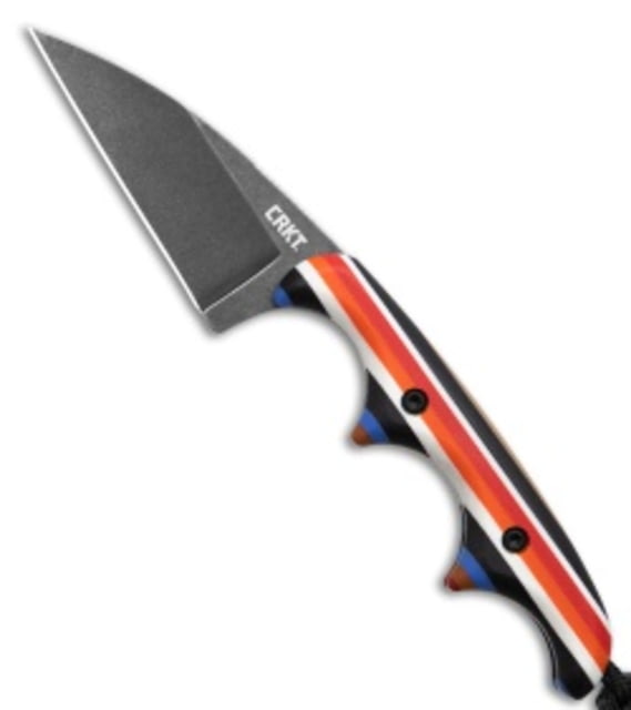 CRKT Minimalist Wharncliffe Fixed Blade Knife 2.16in 8Cr13MoV Stainless Steel Blade Wharncliffe Blade Green G10 Handle