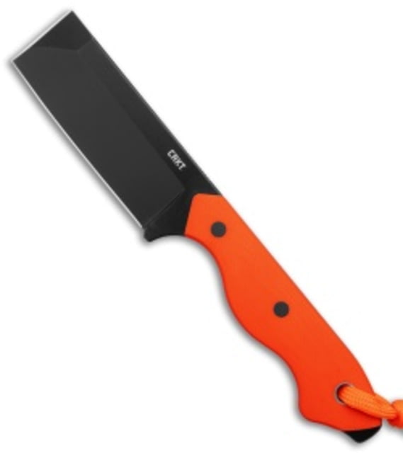 CRKT Razel Fixed Blade Knife 2.97in 8Cr13MoV Stainless Steel Blade Chisel Blade Orange G10 Handle