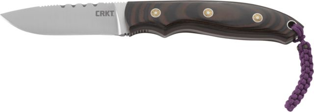 CRKT Hunt'N Fisch Fixed Blade Knife 3.01in 9Cr18MoV Drop Point Wood G10 Handle
