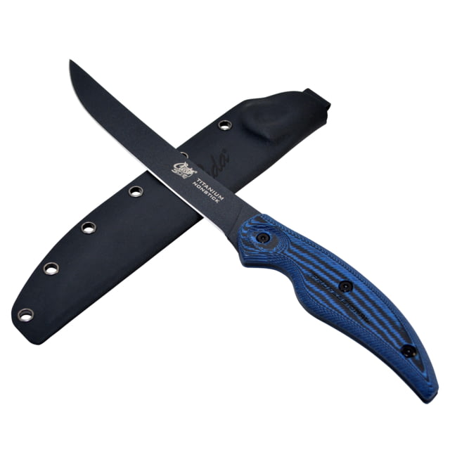 Cuda Cuda Knives Cuda 7 in Wide Fillet Fixed Blade Knife 7in Standard Edge Black