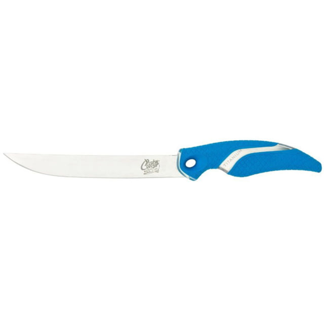 Cuda Knives Cuda Flex Fillet 7 Fixed Blade Knife 7in German 4116 Steel Standard Edge Blue Synthetic Handle