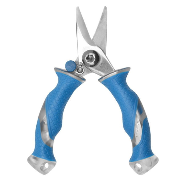 Cuda Knives Cuda Mini Snip 5.25" overall Blue non-slip Cuda pattern synthetic handle
