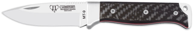 Cudeman 331 Quality Fixed Blade Knife 8 cm Molybdenum Vanadium Carbon Fiber w/ Red Liner