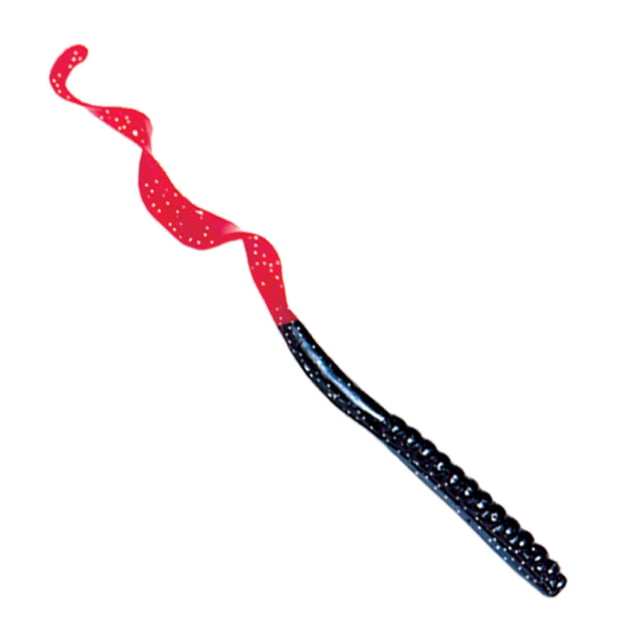 Culprit Culprit Original Worm 7.5 in 13 Pack Black Red Tail