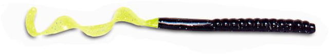 Culprit Original Worm Worm 10 7.5in Black/Chartreuse Tail