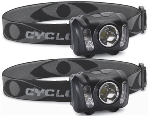 Cyclops 210 Lumen Headlamp w/ adjustable headband 2 Pk