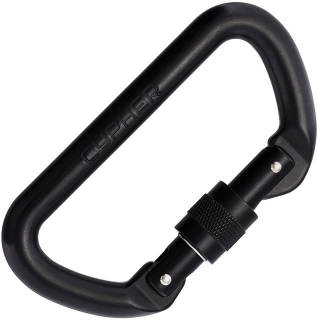 Cypher D Screw Gate Carabiner Black