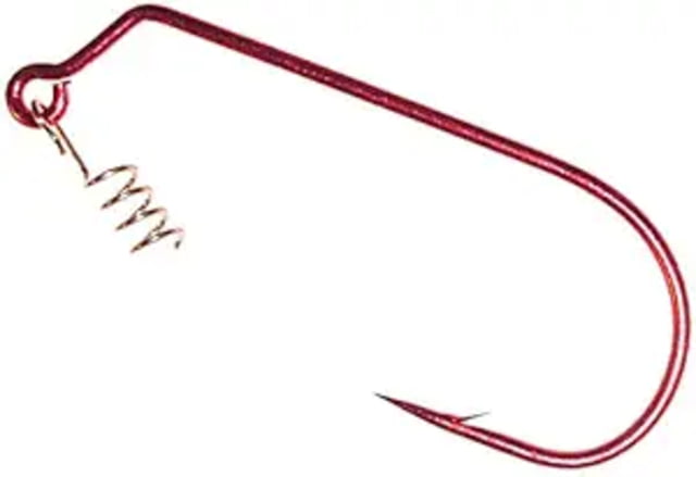 Daiichi Daiichi CopperHead Jig Hook Needle Point Extra Wide Gap 60 Degree Ringed Eye Bleeding Bait Red Size 3/0 3 per Pack