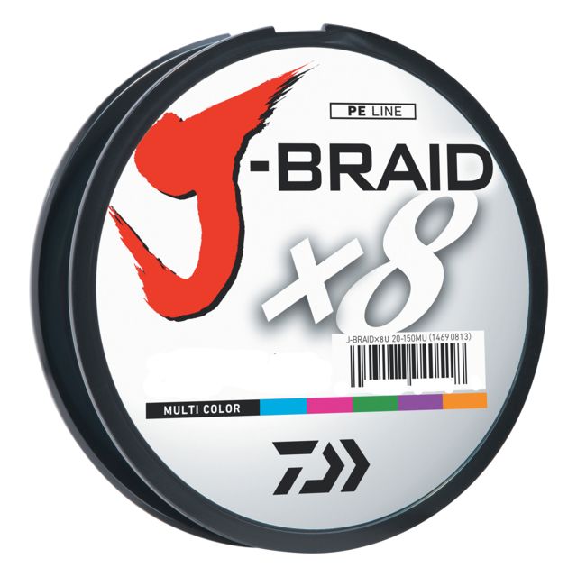 Daiwa J-Braid 8X Braided Line w/Filler Spool 300yds 40lb Multi-Color