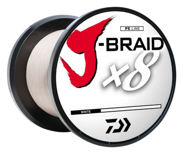 Daiwa J-Braid 8X Braided Line w/Filler Spool 300yds 100lb White