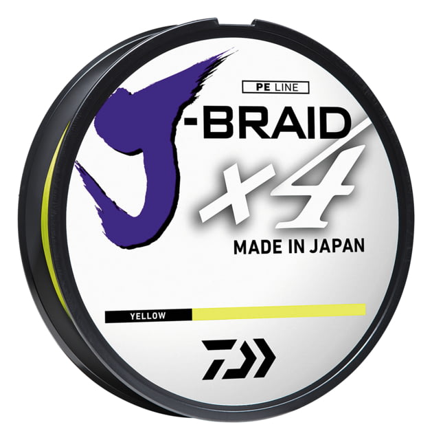 Daiwa J-Braid x4 4 Strand Braided Line 10lb 150yd Filler Spool Yellow
