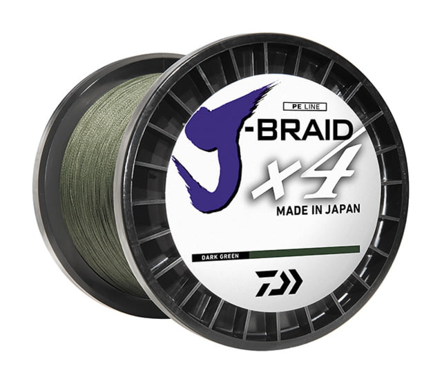 Daiwa Daiwa J-Braid 4X Braided Line w/ Bulk Spool 20lb  Dark Green