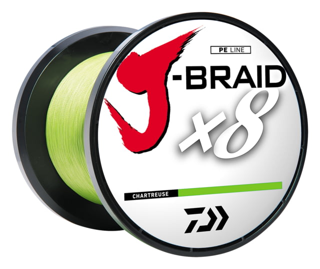 Daiwa J-Braid 8X Braided Line w/Bulk Spool  10lb Chartreuse