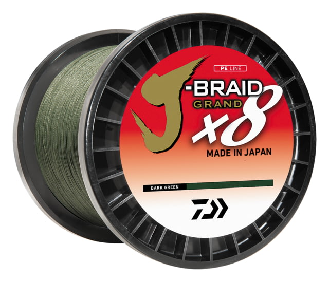Daiwa J-Braid 8X Braided Line w/Bulk Spool  10lb Dark Green