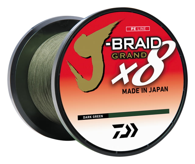 Daiwa J-Braid x8 Grand Braid Line w/Bulk Spool  100lb Dark Green