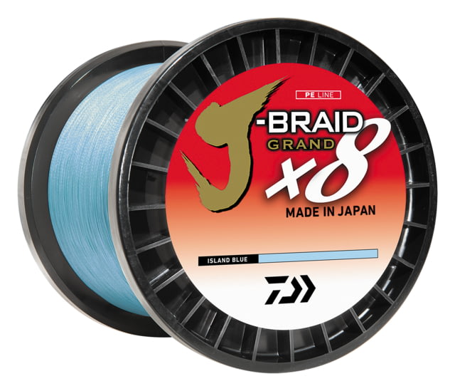 Daiwa J-Braid x8 Grand Braid Line w/Bulk Spool  100lb Island Blue