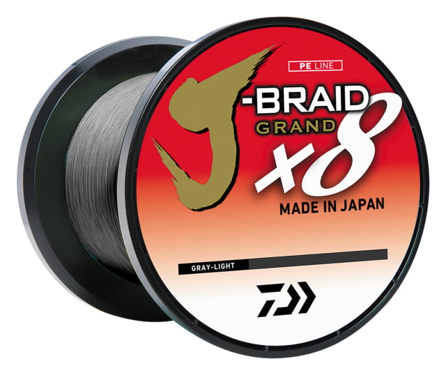 Daiwa J-Braid x8 Grand Braid Line w/Bulk Spool  10lb Gray Light