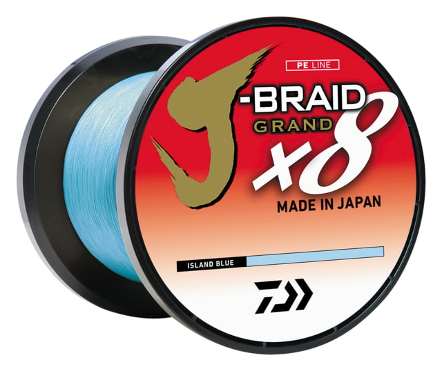 Daiwa J-Braid x8 Grand Braid Line w/Bulk Spool  10lb Island Blue