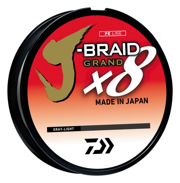 Daiwa J-Braid x8 Grand Braid Line w/Filler Spool 300yds 10lb Gray Light