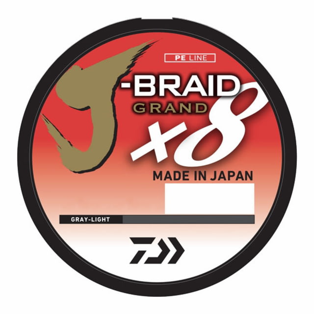 Daiwa Daiwa J-Braid x8 Grand Braid Line w/Filler Spool 150yds 15lb Gray Light