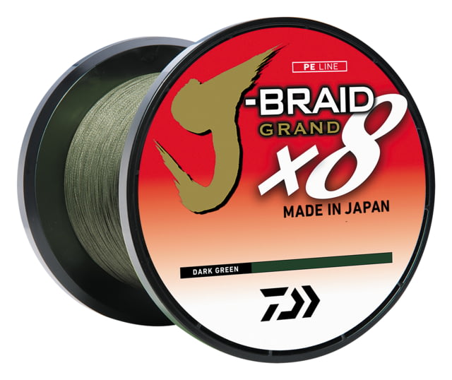 Daiwa Daiwa J-Braid x8 Grand Braid Line w/Bulk Spool  30lb Dark Green
