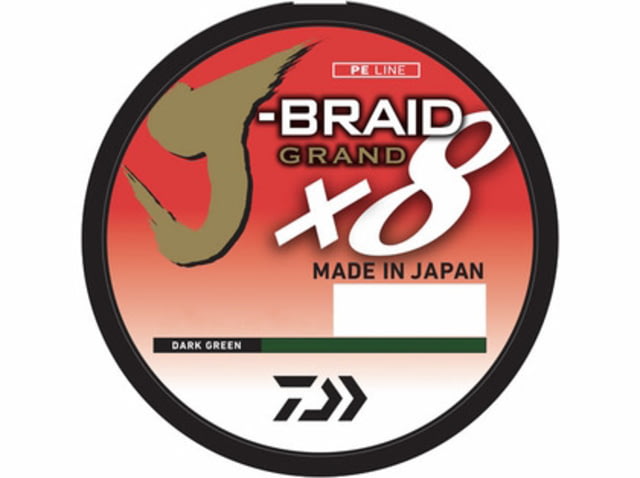 Daiwa Daiwa J-Braid x8 Grand Braid Line w/Filler Spool 150yds 50lb Dark Green