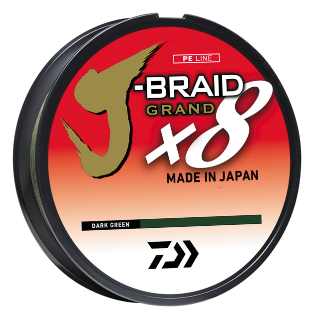 Daiwa Daiwa J-Braid x8 Grand Braid Line w/Filler Spool 300yds 65lb Dark Green
