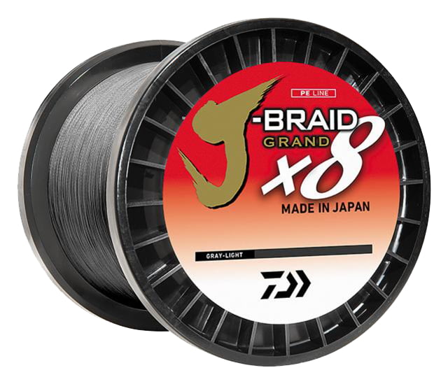 Daiwa J-Braid x8 Grand Braid Line w/Filler Spool 300yds 6lb Gray Light