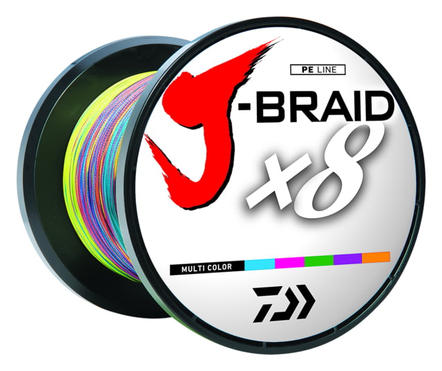 Daiwa J-Braid 8X Braided Line w/Bulk Spool  100lb Multi-Color