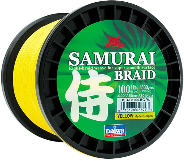 Daiwa Samurai Braid Line w/Filler Spool 30lb 1500yd Green