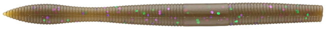 Daiwa Yamamoto Neko Fat Worm Lure 5in Green Pumpkin W/ Green And Purple Flake