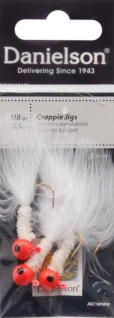 Danielson Crappie Jig 1/8oz Red/White