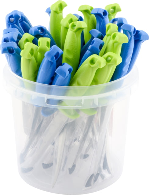 Danielson Fillet Knives 6in Stainless Steel Blade Assorted green & Blue handles 36Pc Bucket