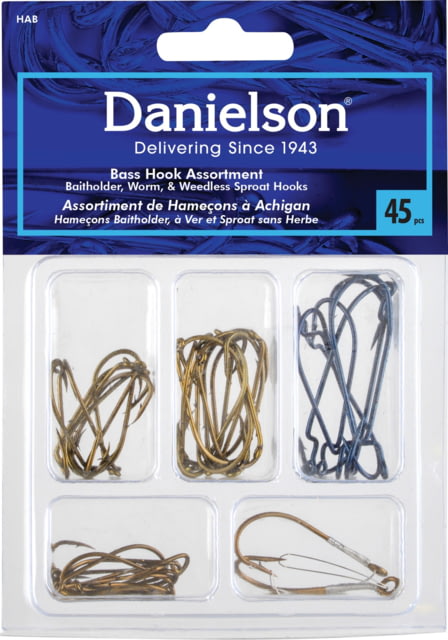 Danielson Danielson Hook Assortment Bass 45 Piece