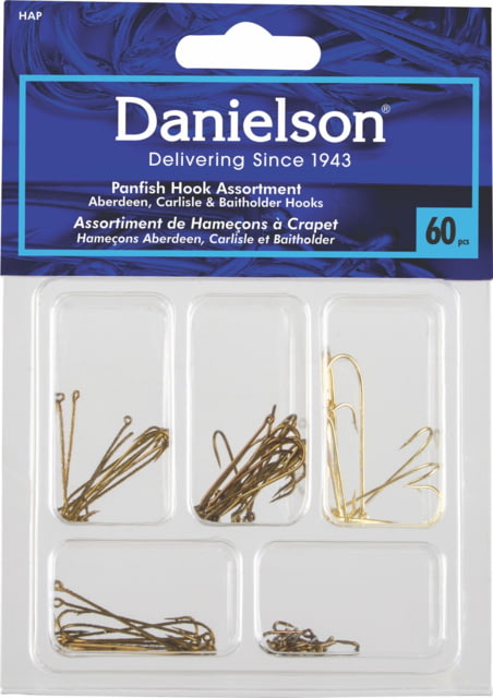 Danielson Hook Assortment Panfish 60 Piece