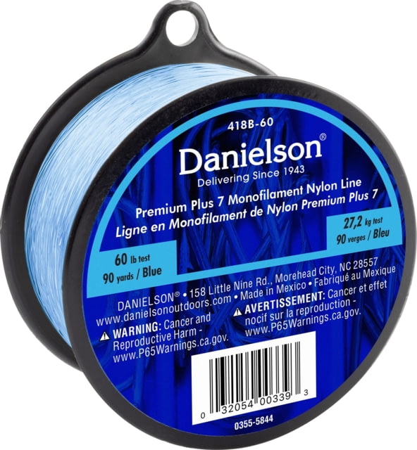 Danielson Plus 7 Mono Nylon Line 1/8# 60lb Blue