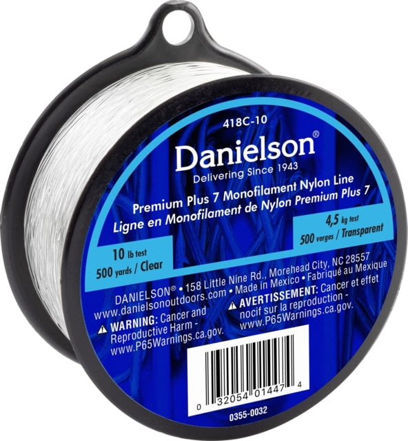 Danielson Plus 7 Mono Nylon Line 10 lb Clear
